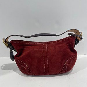 Coach Suede Small Hobo Bag (Never Used) Burgandy